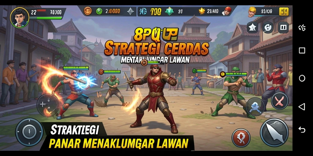 Screenshot gameplay <strong>8QR</strong> menampilkan pertempuran taktis yang mendebarkan.