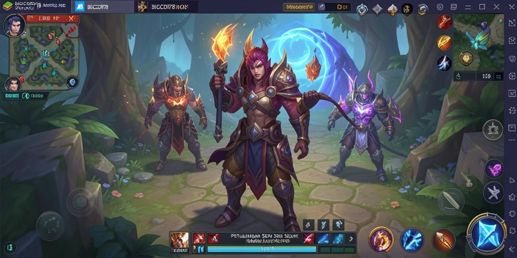Screenshot gameplay BIGCOR78 menampilkan pertarungan seru di dunia MMORPG.
