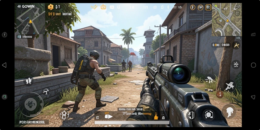 Screenshot GOWIN menampilkan aksi seru gameplay TPS.