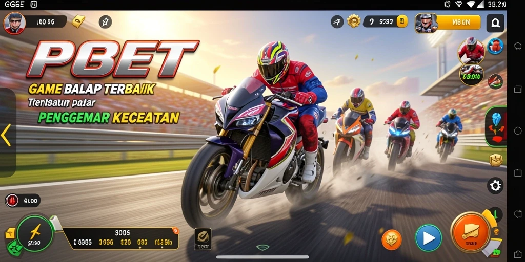 Tampilan gameplay PGBET yang menegangkan dalam balapan kecepatan tinggi.