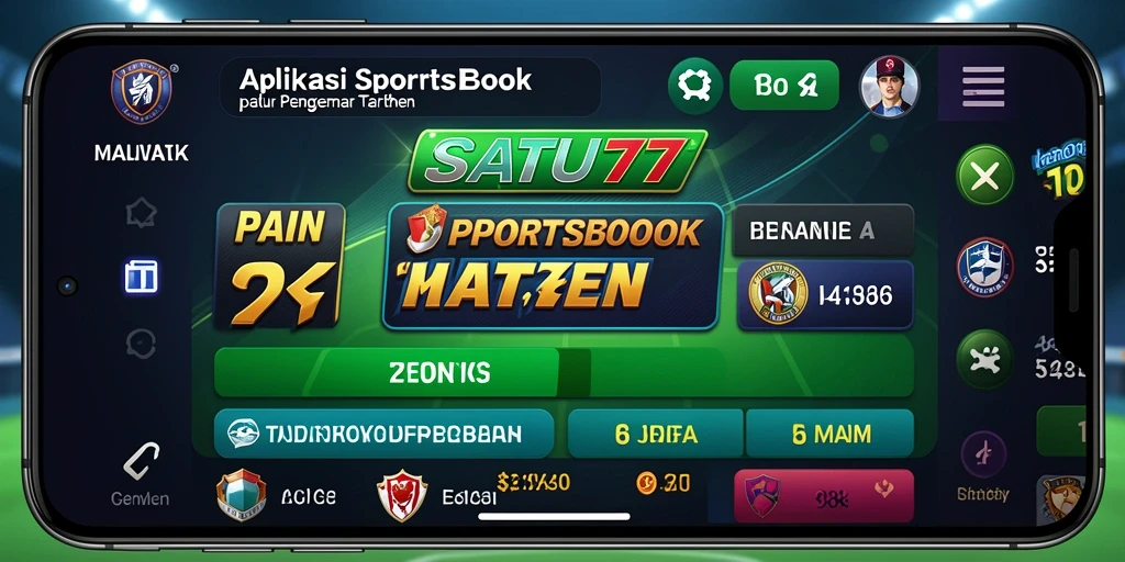 Tampilan menarik SATU77 menampilkan gameplay Sportsbook yang seru.