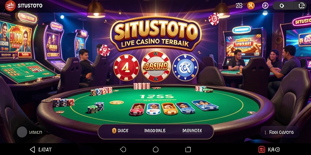 Tangkapan layar permainan Live Casino di SITUSTOTO yang menampilkan dealer langsung dan gameplay yang seru.
