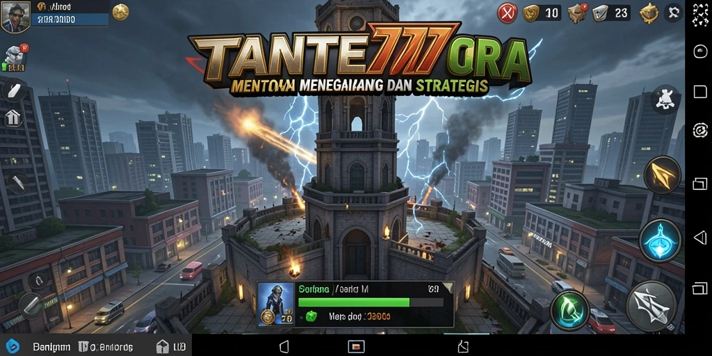 Tampilan gameplay TANTE777 menunjukkan strategi menara yang dinamis dan memikat.