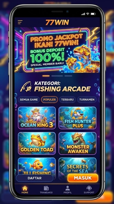 Tampilan antarmuka 77win yang intuitif untuk pengguna.